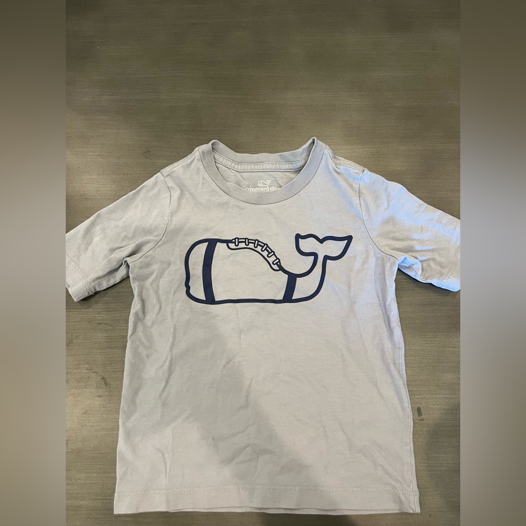 Vineyard Vines Boys' Football Whale Short-Sleeve Tee Sz 2t